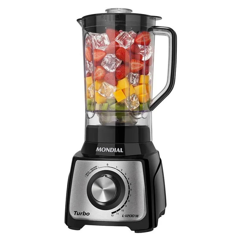 Liquidificador Mondial L-1200-BI 1200W 3L Filtro 12 Velocidades 110V