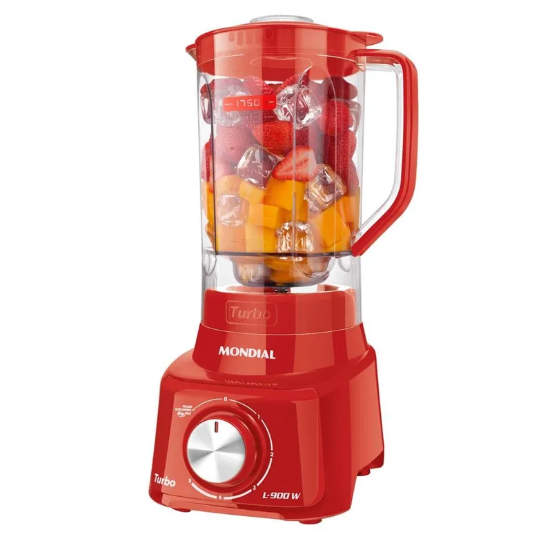 Liquidificador Mondial Turbo L900 Vermelho 900W 5 Velocidades 220V