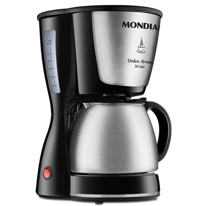 Cafeteira Elétrica Dolce Arome Mondial Preto Inox 800W C-37JI 30X