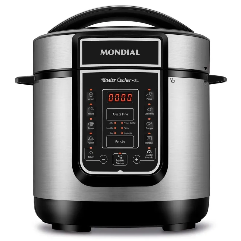 Panela Elétrica de Pressão Mondial Digital Master Cooker PE-40 3L Preta Inox