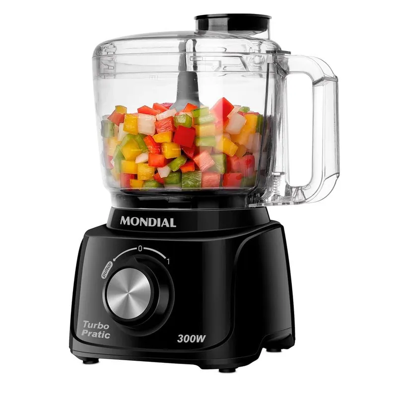 Mini Processador de Alimentos Mondial Turbo Pratic MP-16 300W 110V