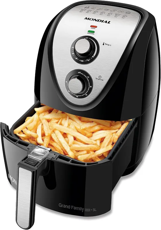 MONDIAL Fritadeira Sem Óleo Grand Family Inox - 5L 127V Pret