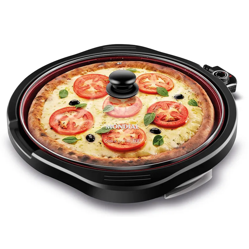 Grill Redondo Cook & Grill 40 Mondial Preto 1270W G-03-RC 110V