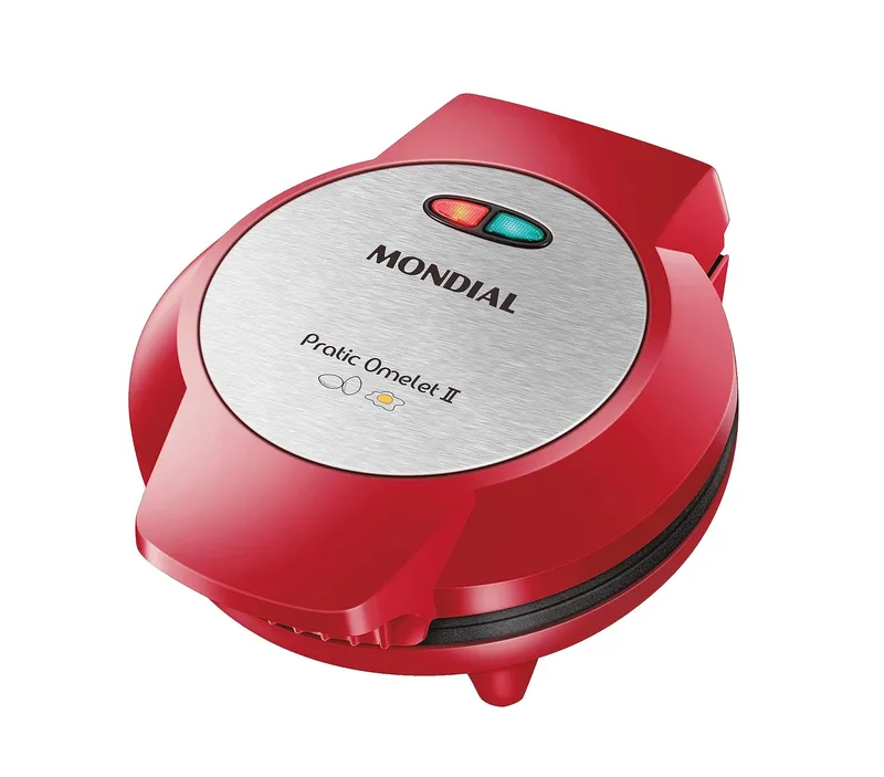 Omeleteira Elétrica Mondial Pratic Omelet II OM-04-RI 800W Vermelho/Inox 127V