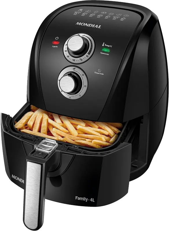 Fritadeira Elétrica sem Óleo Air Fryer Mondial Family Fryer AFN-40-BFS 4L 1500W 127V