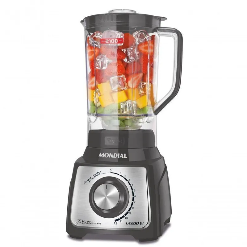 Liquidificador Mondial L-1200 PI 1200W 3L com Filtro 12 Velocidade 110V