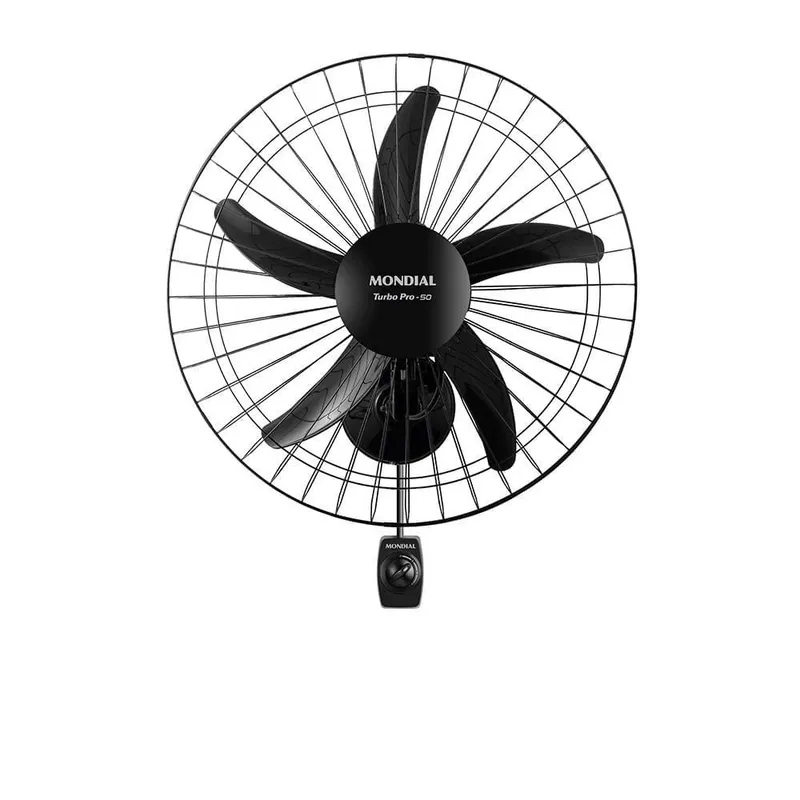 Ventilador de Parede Mondial 150W 50cm 5 Pas Preto NVP-PRO-50 110V