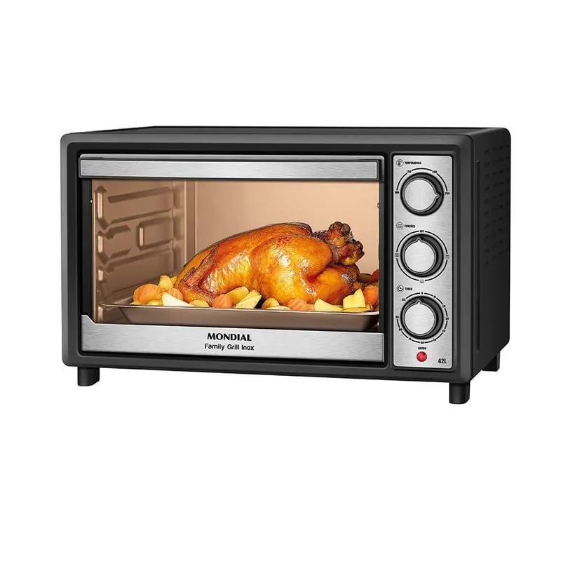 Forno Elétrico de Bancada Mondial FRN-42-BI 42L 1600W com Grill Pr 110V