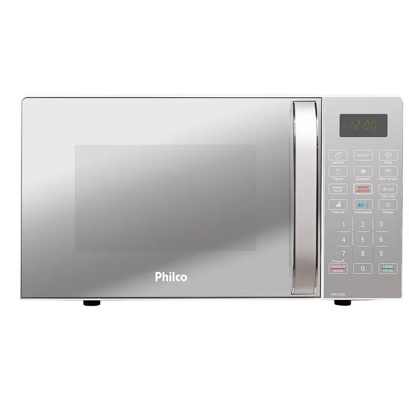 Micro-ondas Philco 20 Litros Limpa Facil Porta Espelhada 220V