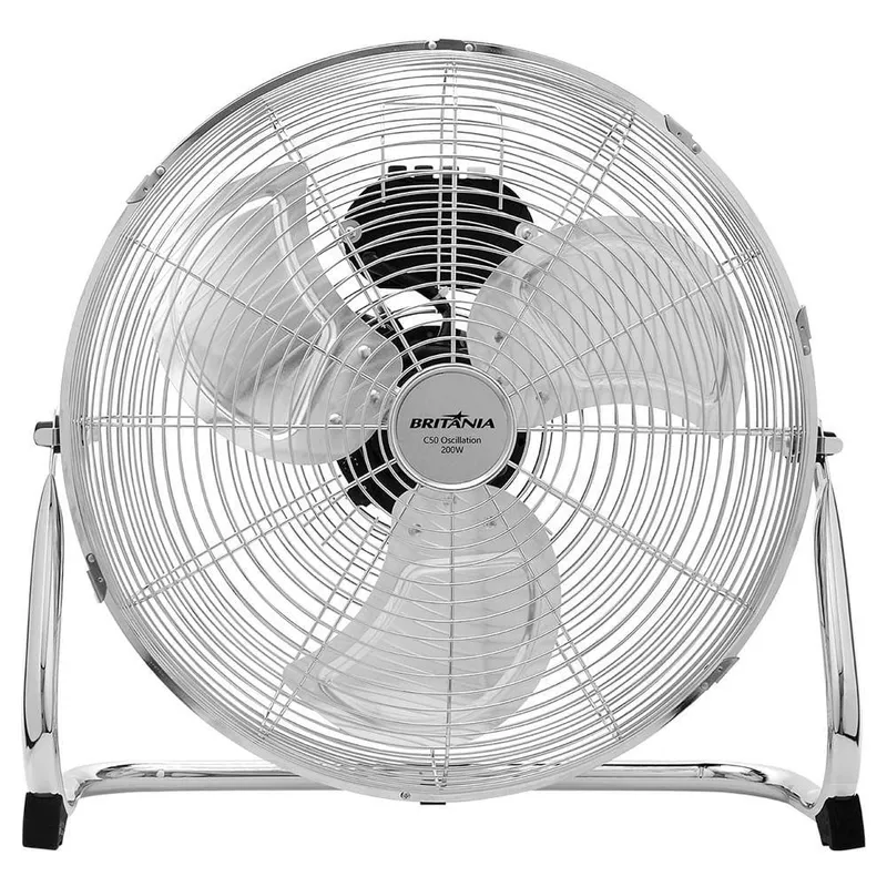 Circulador de Ar Britania 200W 50cm 3 Pas 3 Velocidades Prata 110V