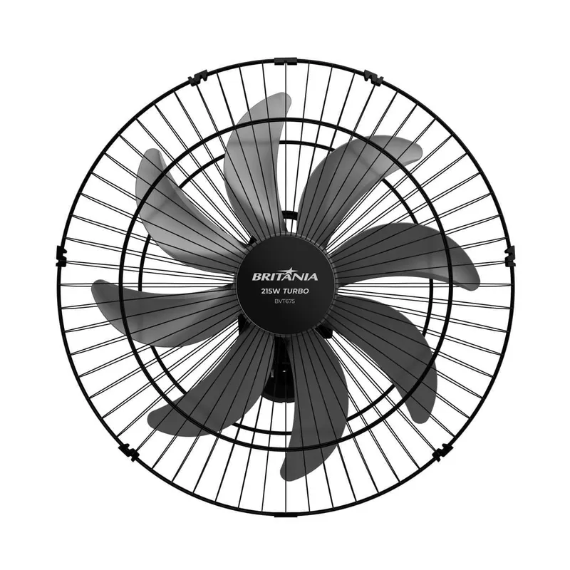 Ventilador de Parede Britania 60cm 8 Pas Turbo BVT675 110V