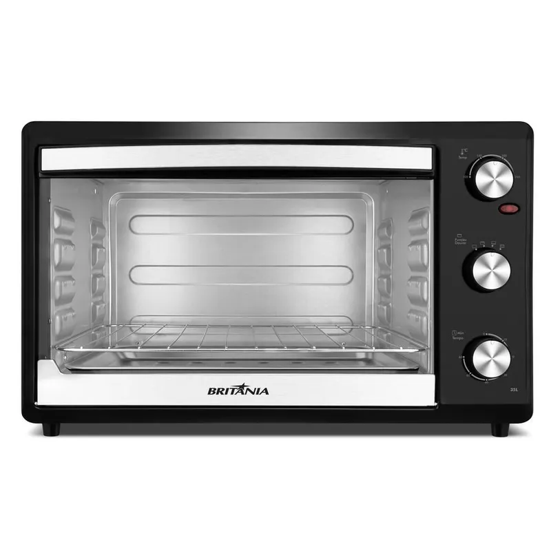Forno Eletrico 35L Britania BFE35 Dupla Resistencia Preto