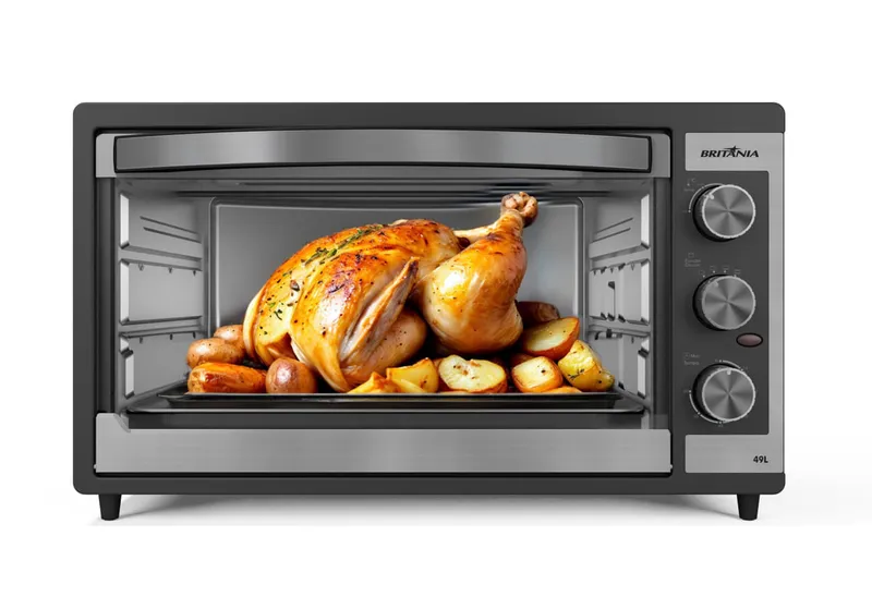 Forno Eletrico Britania 49L Preto Dupla Resistencia 110V