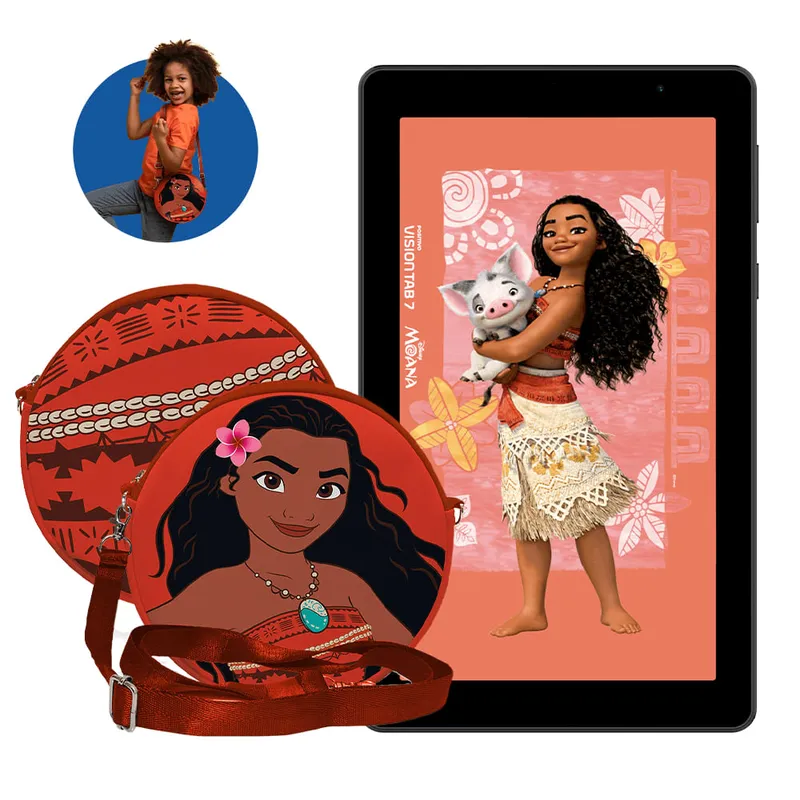 Tablet Positivo Vision Tab 7 Moana com Capa e Bolsa Bivolt
