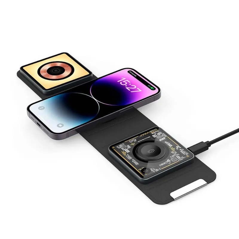 Carregador por Inducao 3 em 1 Wireless Sem Fio Gshield Bivolt