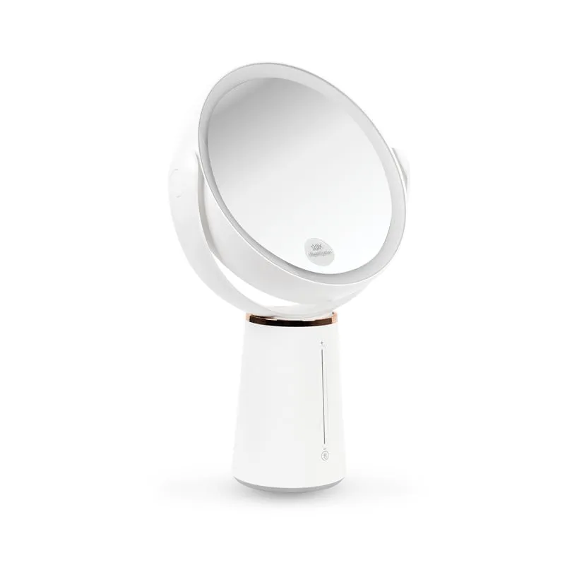 Espelho de Aumento 10x Duplo com Led e Suporte de Mesa Bivolt