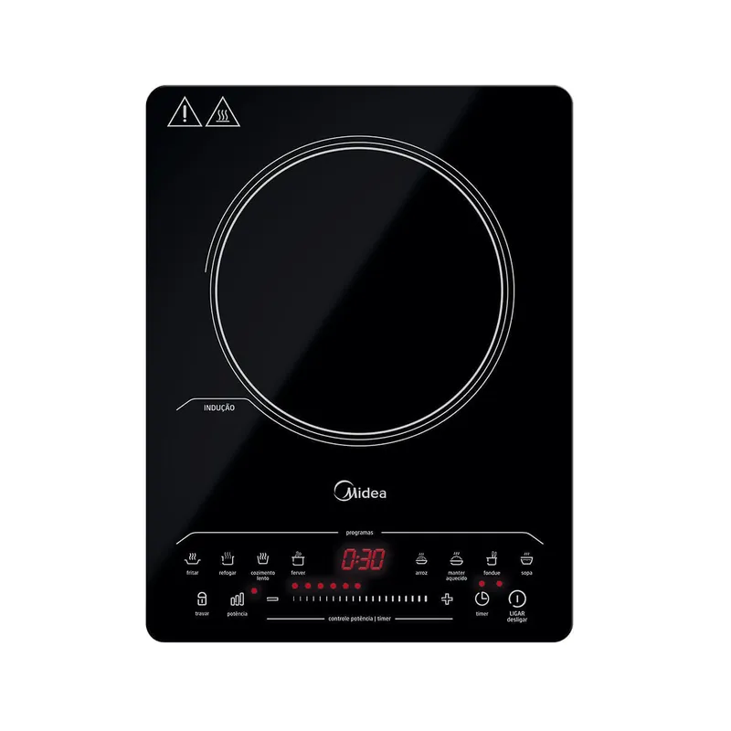 Cooktop Indução 1 Boca Portátil Midea 110V