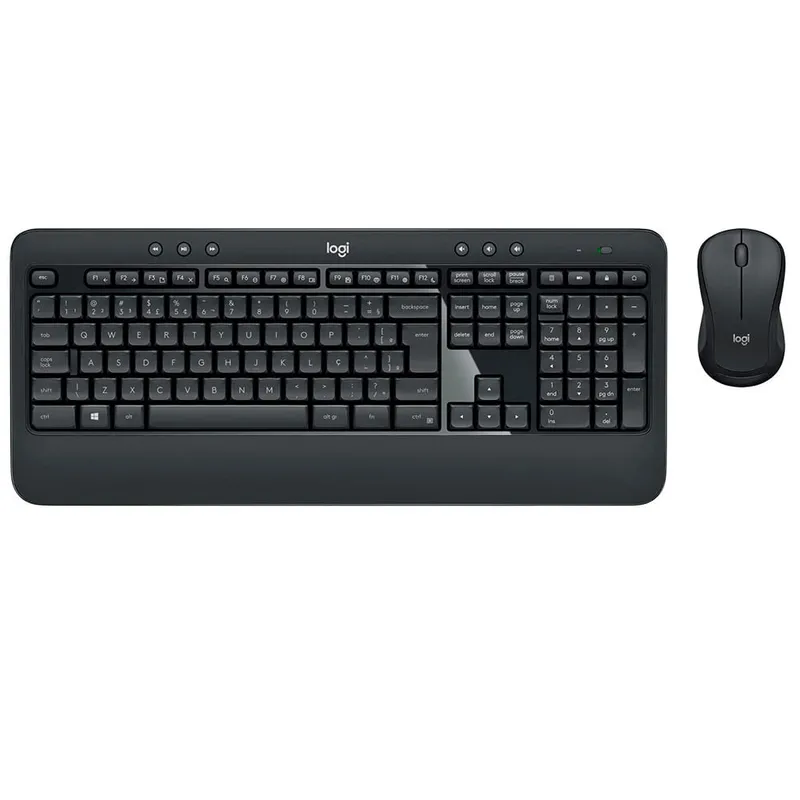 Combo mouse e teclado Sem fio Logitech MK540 Cinza com Layout Bras Bivolt