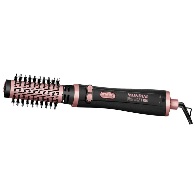 Escova Rotativa Mondial Preto e Golden Rose ERB-01 Bivolt