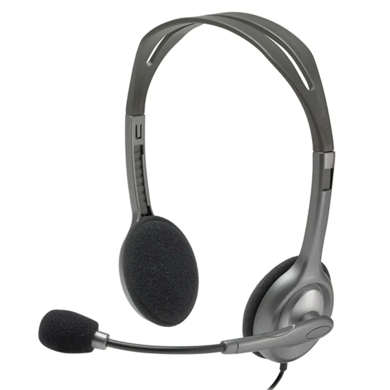 Headset com fio Logitech H111 com Microfone com Redução de Ruído e Bivolt