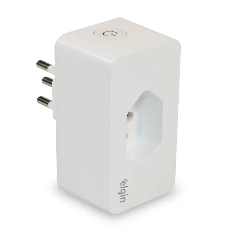 Tomada Inteligente Wi-Fi Elgin - Plugue Smart Bivolt 10A 2500W, Controle por App e Voz, Compatível com Alexa e Google