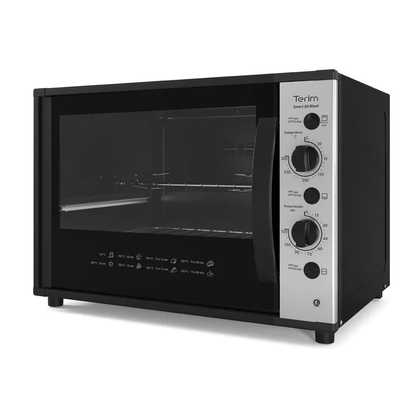 Forno Eletrico de Bancada Terim Smart60 Black 60L 1750W Preto 220V