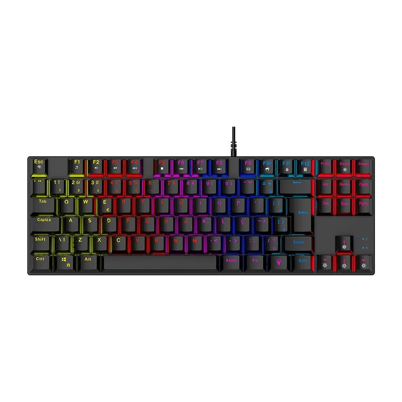 Teclado Gamer Mecânico Royal Cross, TKL, Blue Switch, ABNT2, RGB P Bivolt