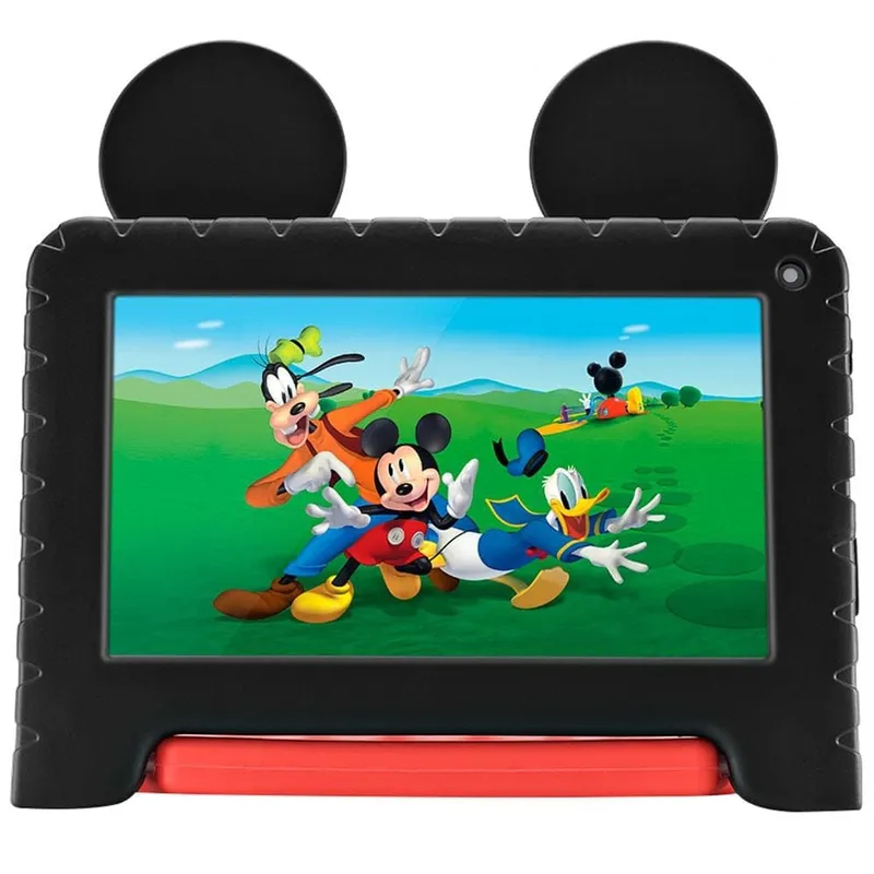 Tablet Infantil Multi Mickey NB413 7” Android 13 Quad-Core 64GB Pr Bivolt