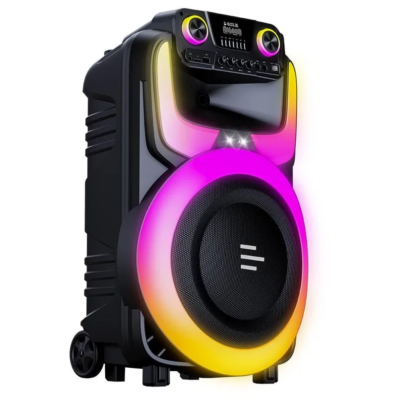 Caixa de Som Multilaser Pulse Burst 2 600W Bluetooth Rádio FM Pret Bivolt