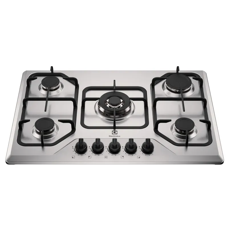 Cooktop Electrolux 5 Bocas Experience Inox Grades Ferro Fundido Bivolt