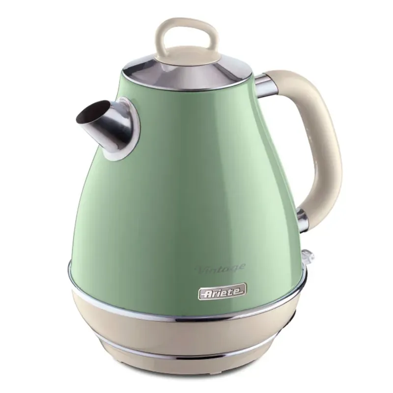 Chaleira Elétrica Ariete Vintage Verde com Base 360 Graus 1,7L - 2 220V