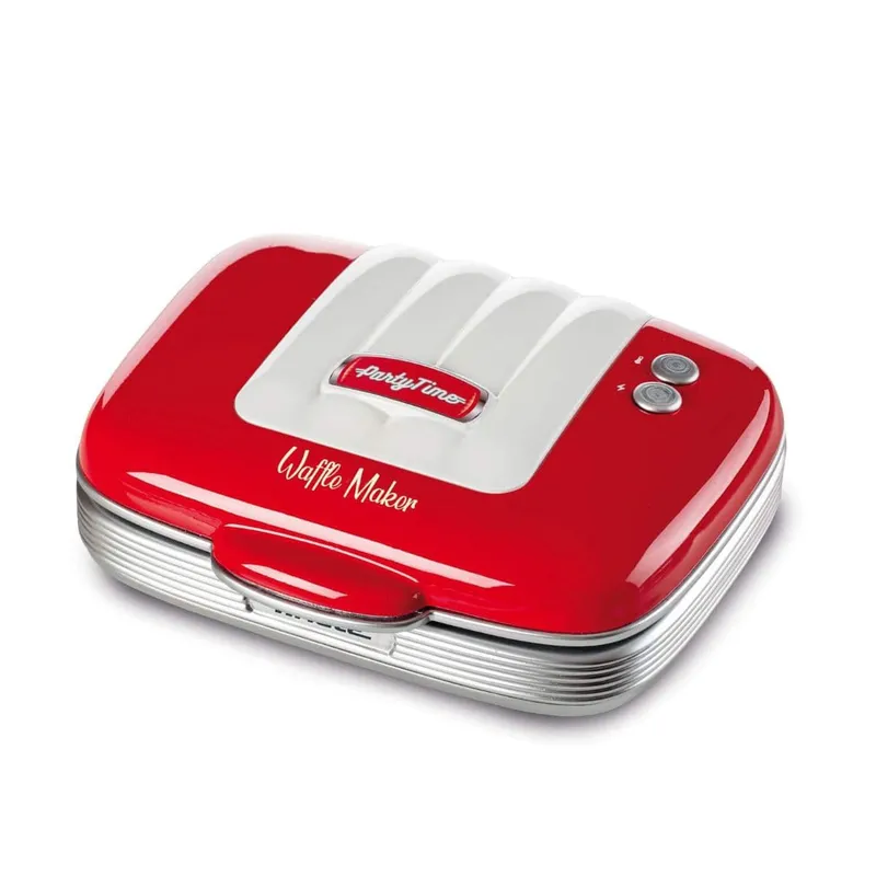 Maquina para Waffle Retro Party Time Ariete Vermelha 220V