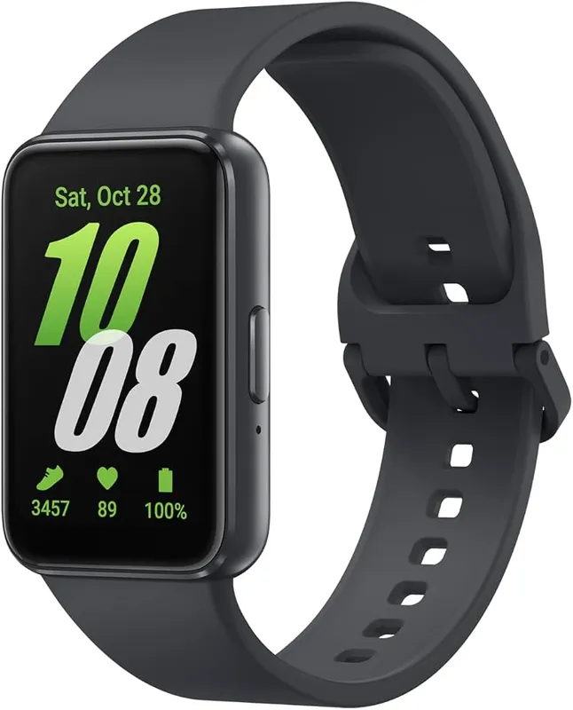 Smartwatch Samsung Galaxy Fit3 Tela AMOLED 1,6", Corpo em Alumínio, 5 ATM e IP68, +100 Modos de Treino e até 13 Dias de Bateria - Grafite