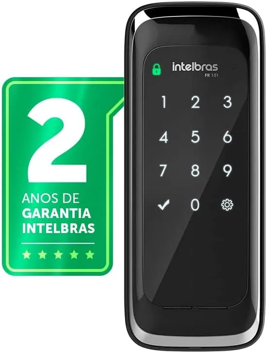 Fechadura Digital de Sobrepor Touch FR 101 Preto Intelbras
