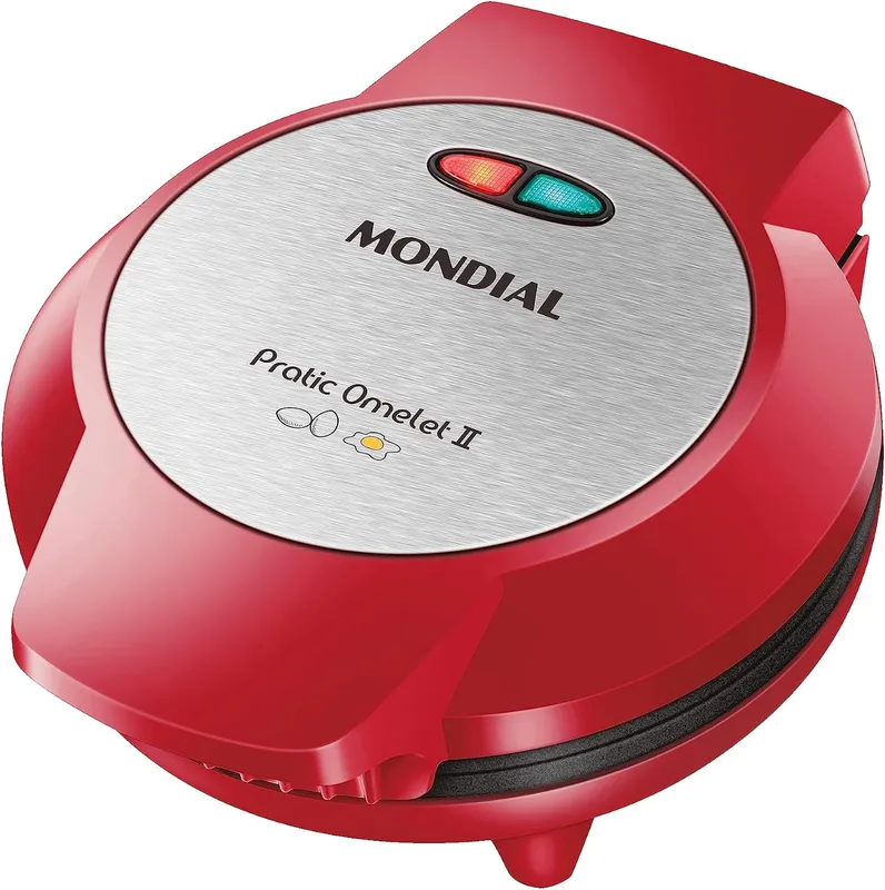 MONDIAL Omeleteira Pratic Omelet II Vermelho/Inox 800W 220V