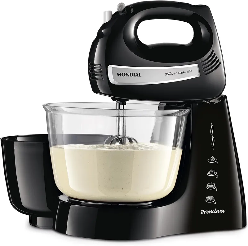 Batedeira Bella Massa Mondial Preto/Inox 500W 110V - B-23