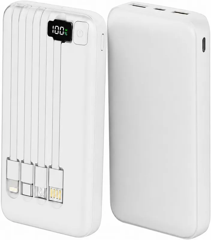 Power Bank Carregador Portátil Universal 20000mAh com Cabos