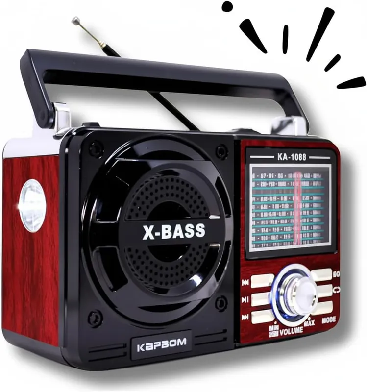 Radio Retro Antigo Bluetooth Usb Recarregavel Bivolt Azul