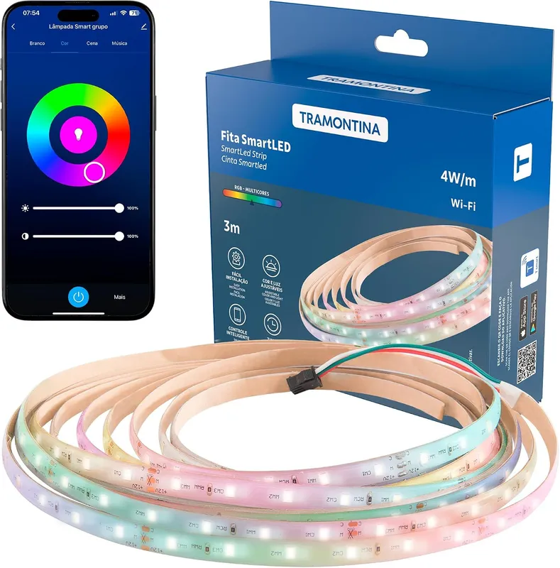 Tramontina Smart Fita LED Inteligente Colorida 16 mi cores